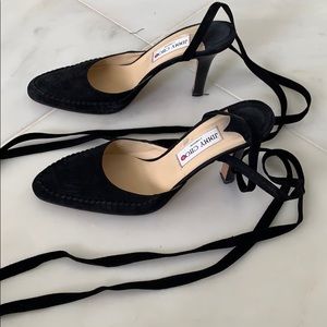 Jimmy Choo Pointed Heel with Lace Up Straps